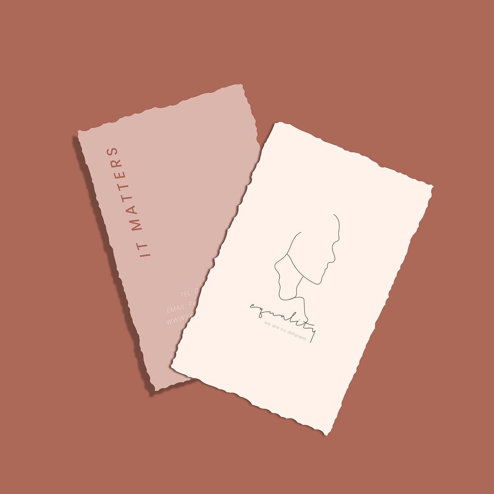 Pink feminine name card vector
