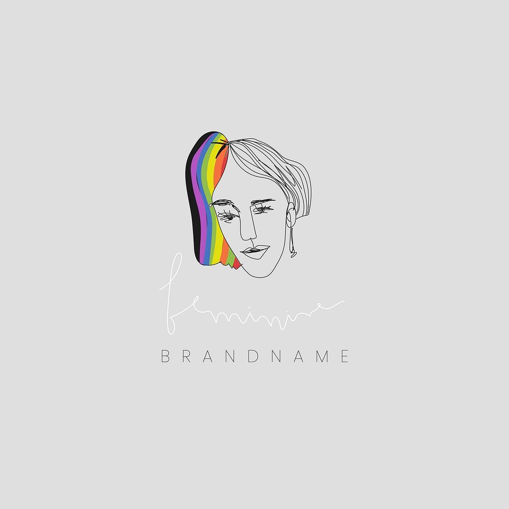 Feminine pride brand name vector