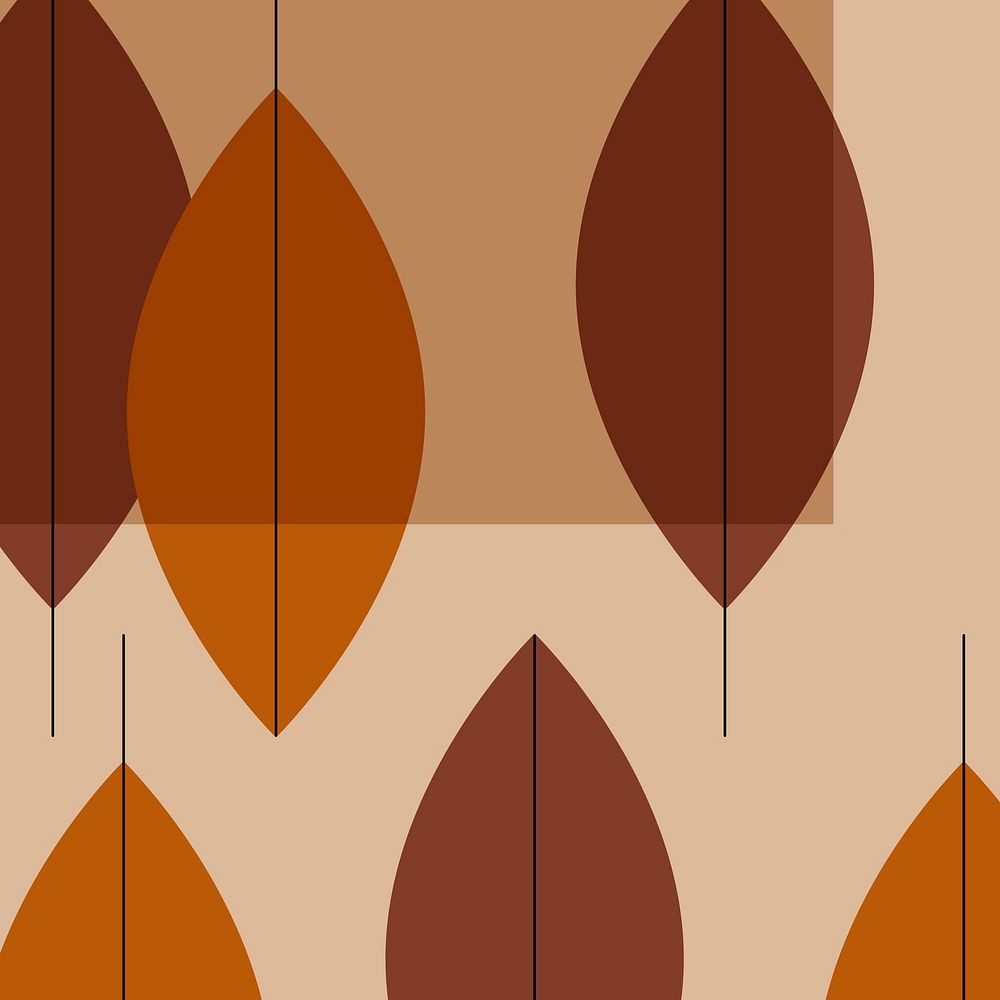 Autumn plant patterned background vector