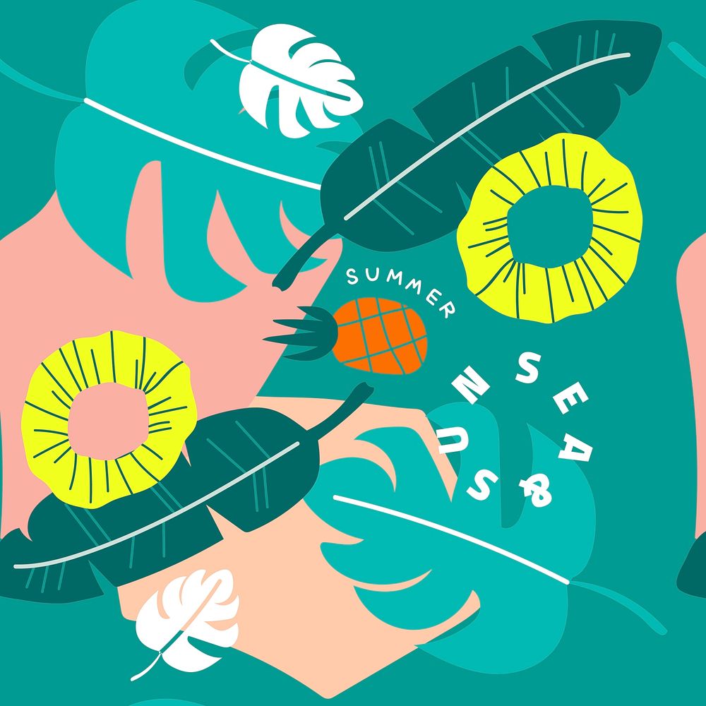 Green summer design collection vector