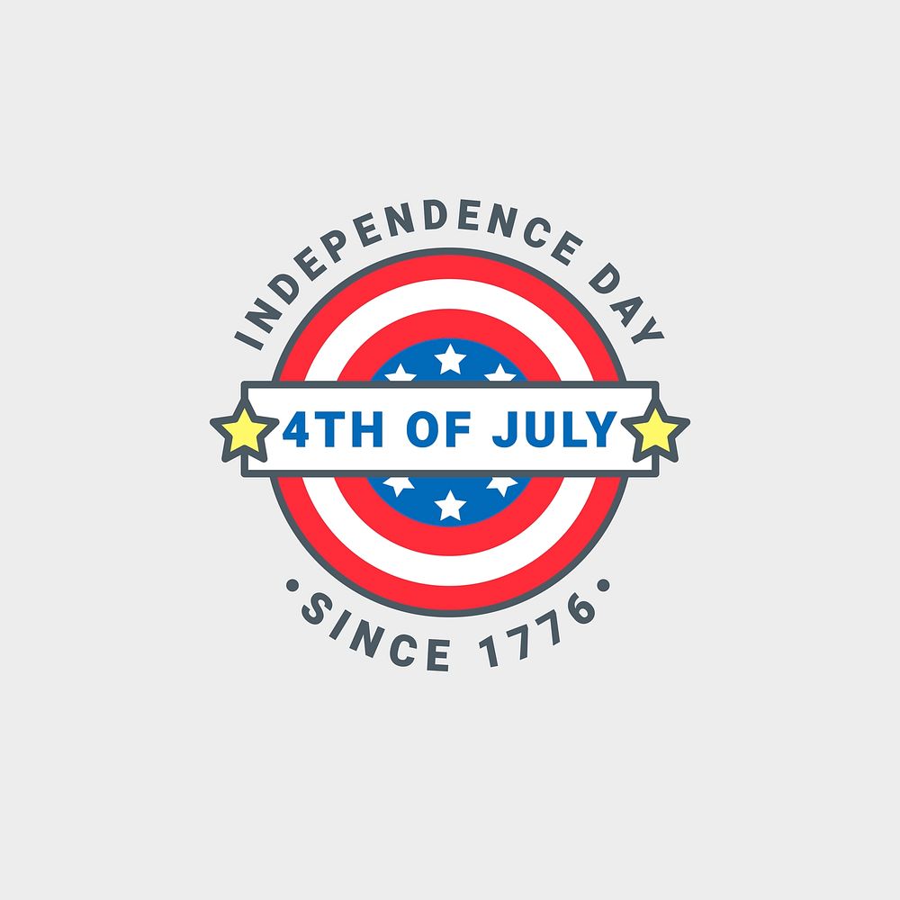 4th of July badge vector