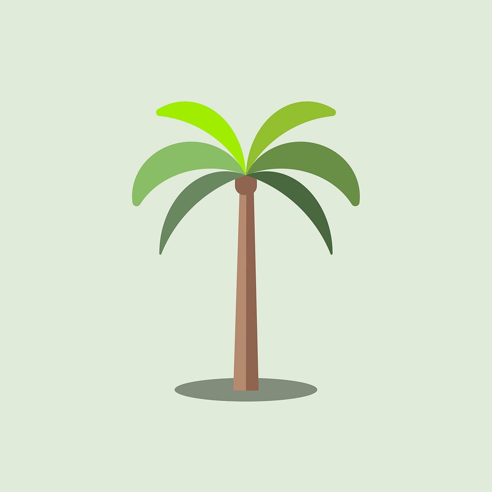 Green botany palm tree vector
