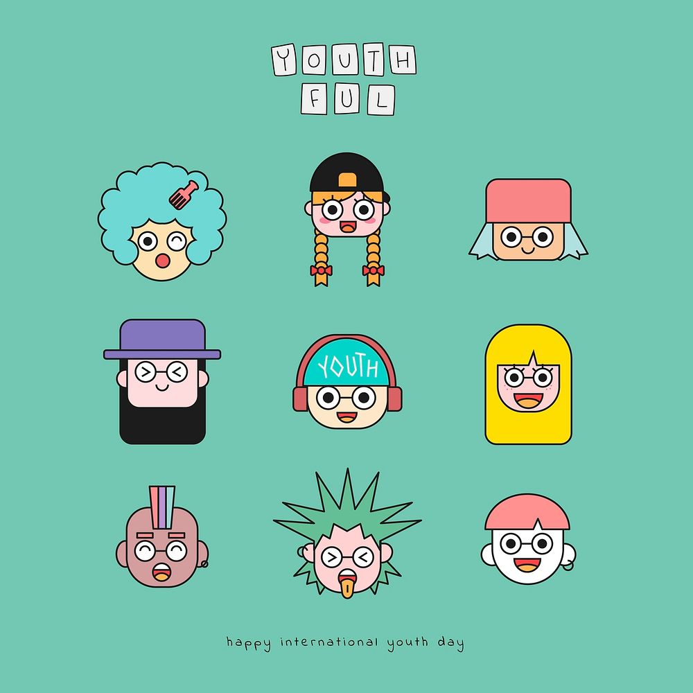Happy International Youth Day background vector