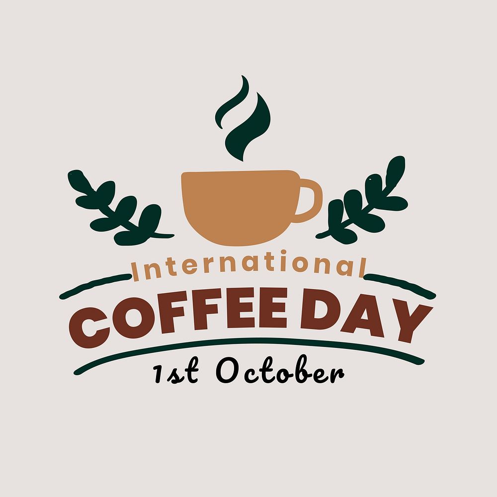 International coffee day design vector