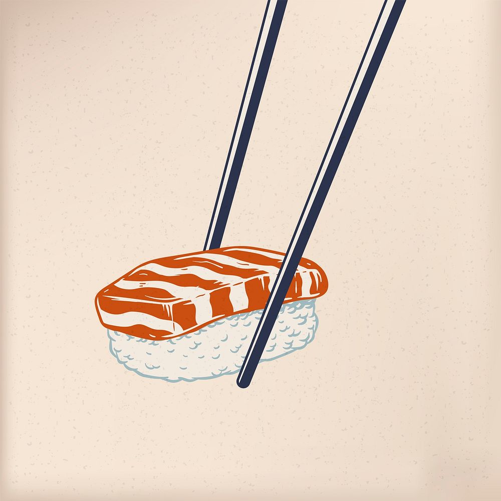 Japanese style sushi on a chopstick | Premium Photo Illustration - rawpixel