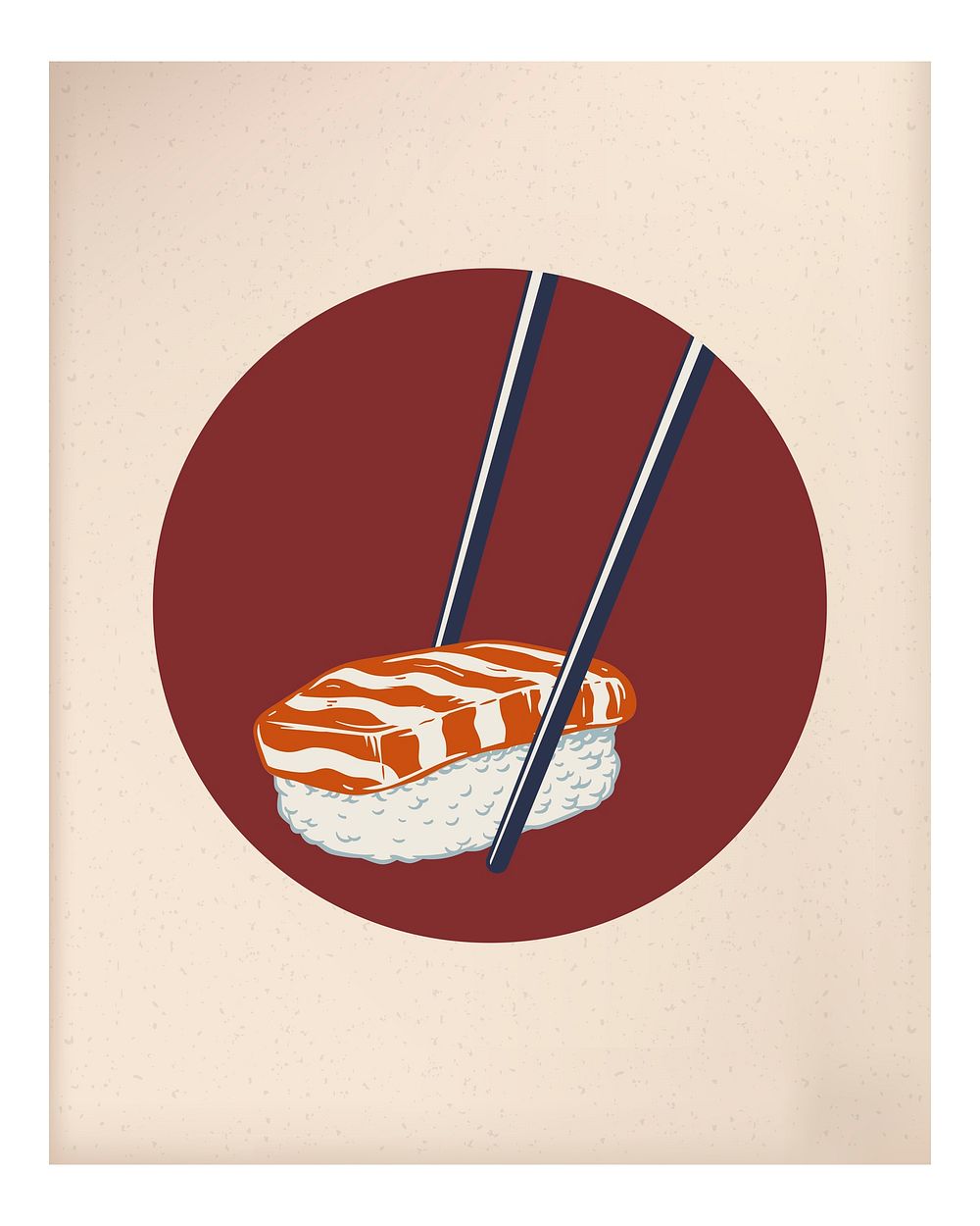 Sushi wall art print and poster.