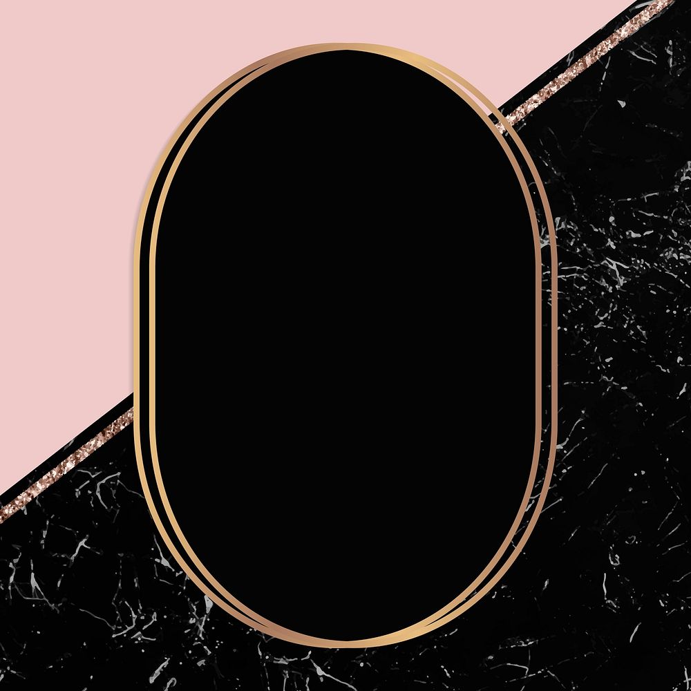 Oval frame on two tones background vector
