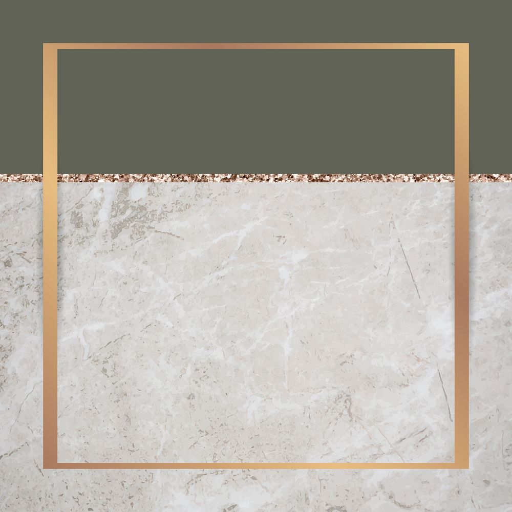 Rectangle frame on two tones marbled background vector