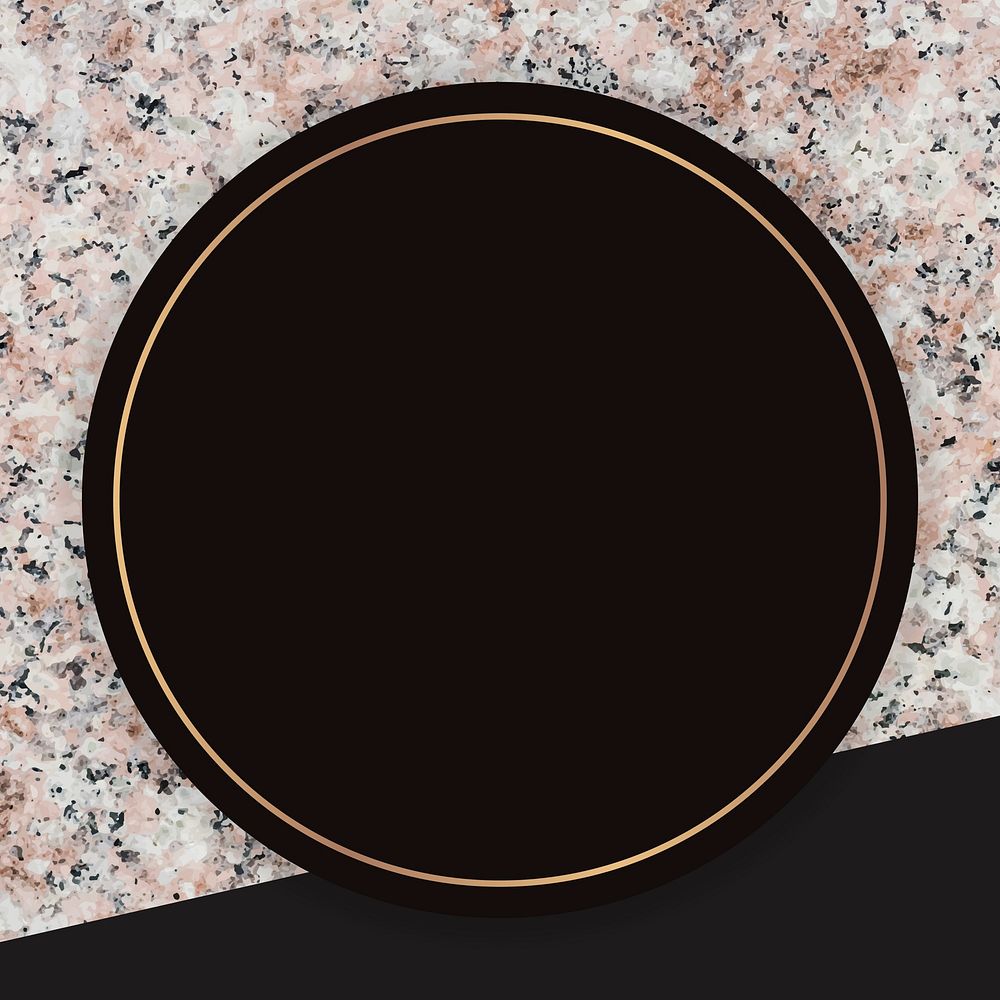 Round frame on marbled background vector