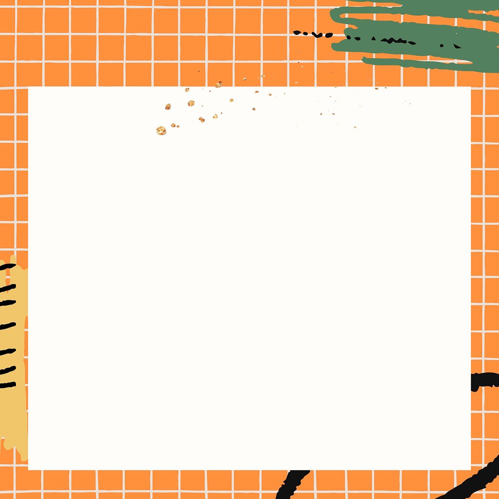Orange scribble patterned background vector