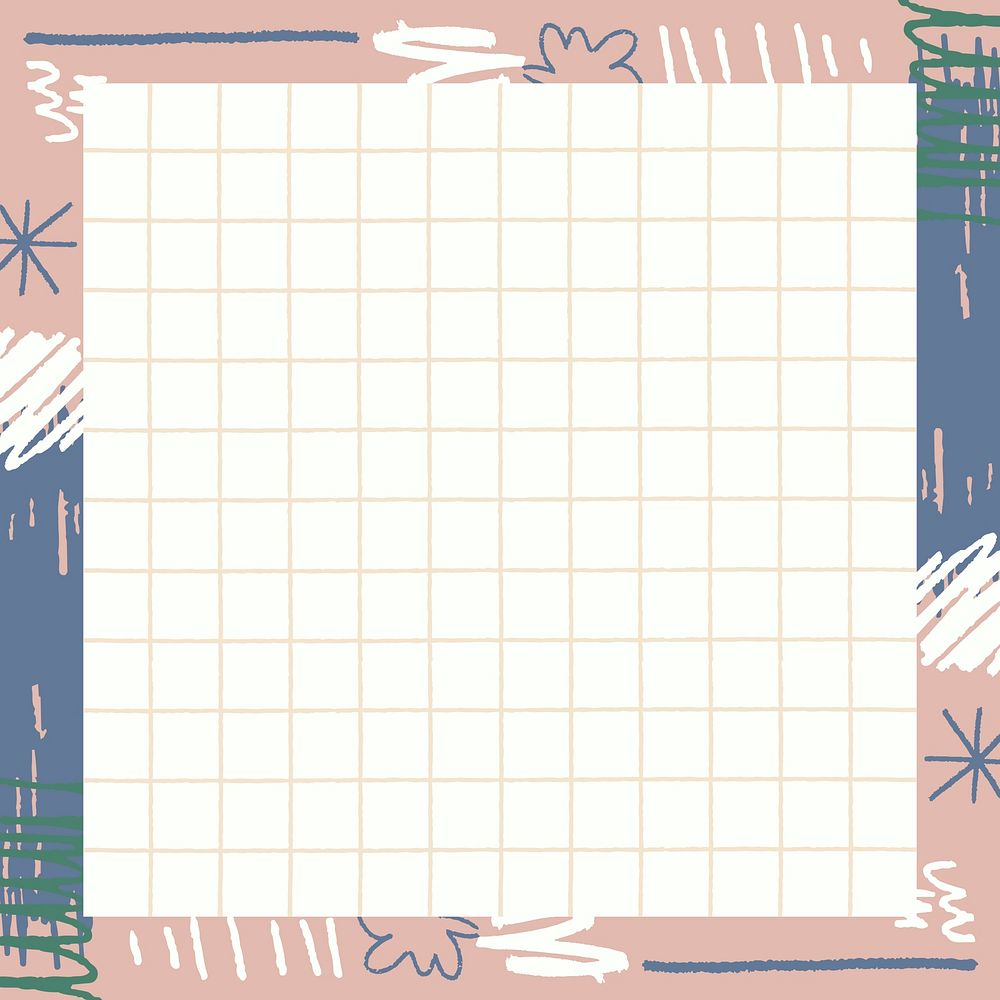 Christmas scribble pattern grid notepaper vector