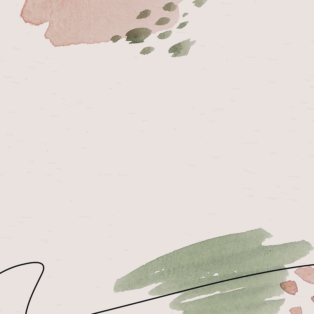 Pink and green watercolor patterned background template vector