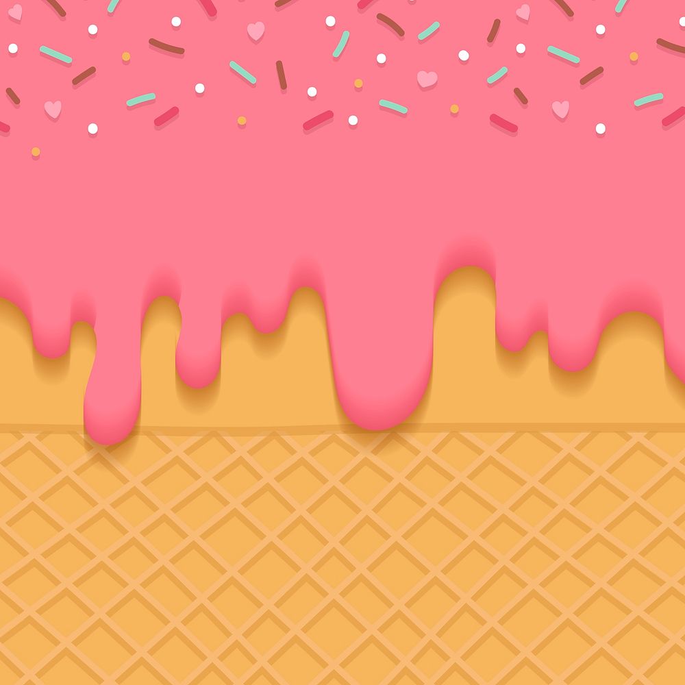 Waffles strawberry ice cream social | Premium Vector - rawpixel