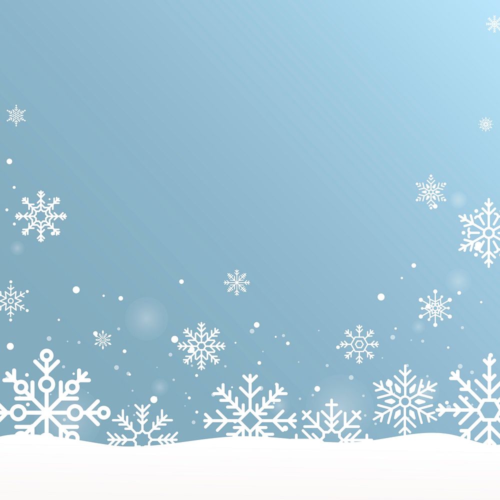 Snowflake Christmas frame social ads template vector