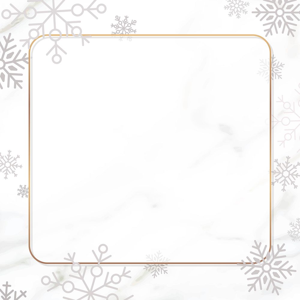 Golden Christmas frame social ads template vector