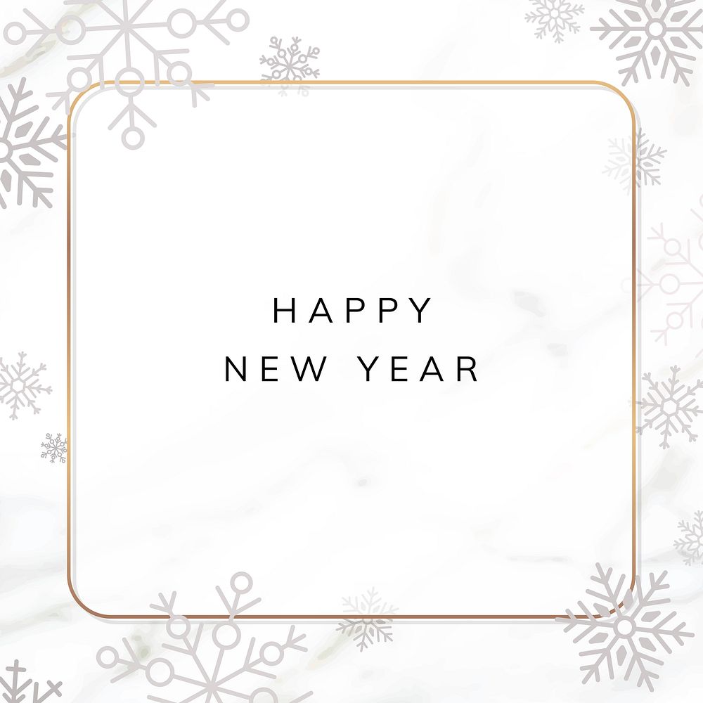Happy new year social ads template vector