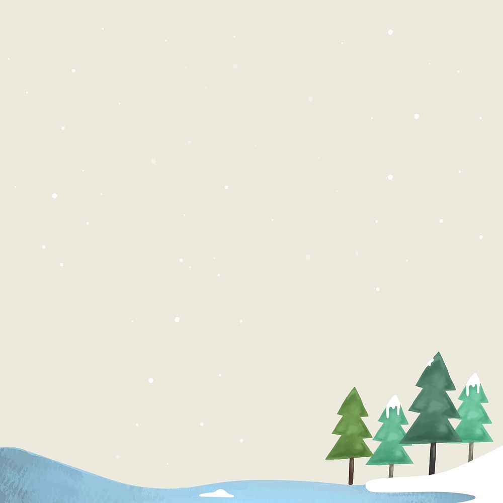 Pine forest on beige background vector