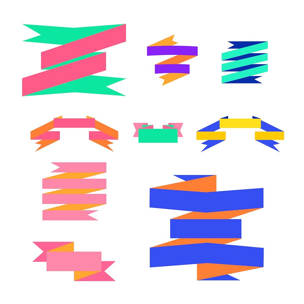 Ribbon label vectors illustration
