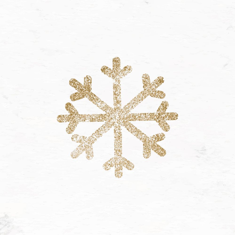 Glittery snowflake Christmas element vector
