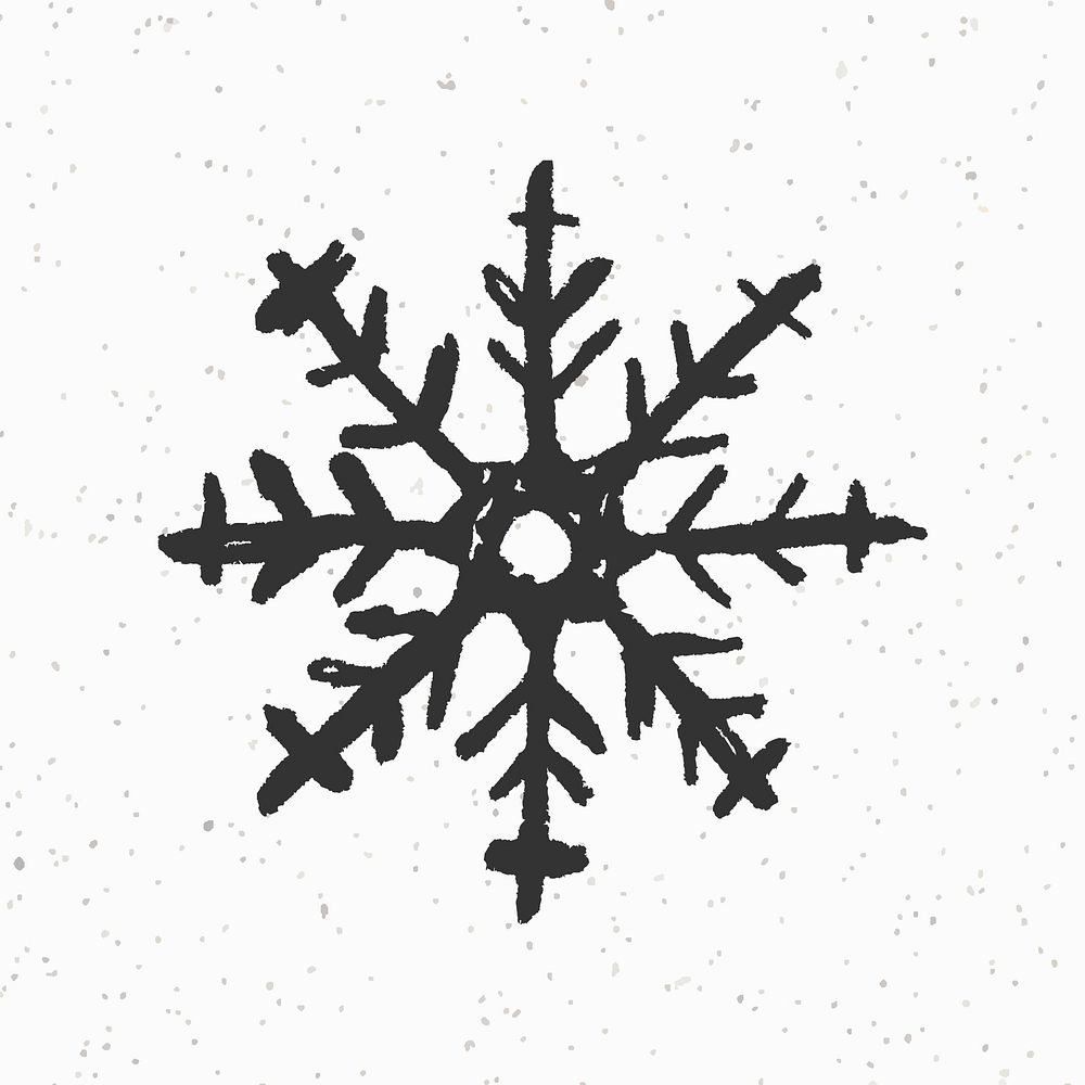 Black winter snowflake social ads template vector