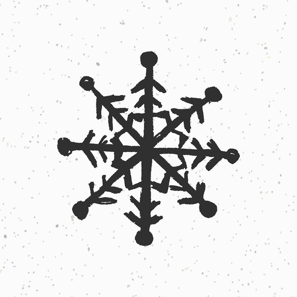 Black winter snowflake social ads template vector