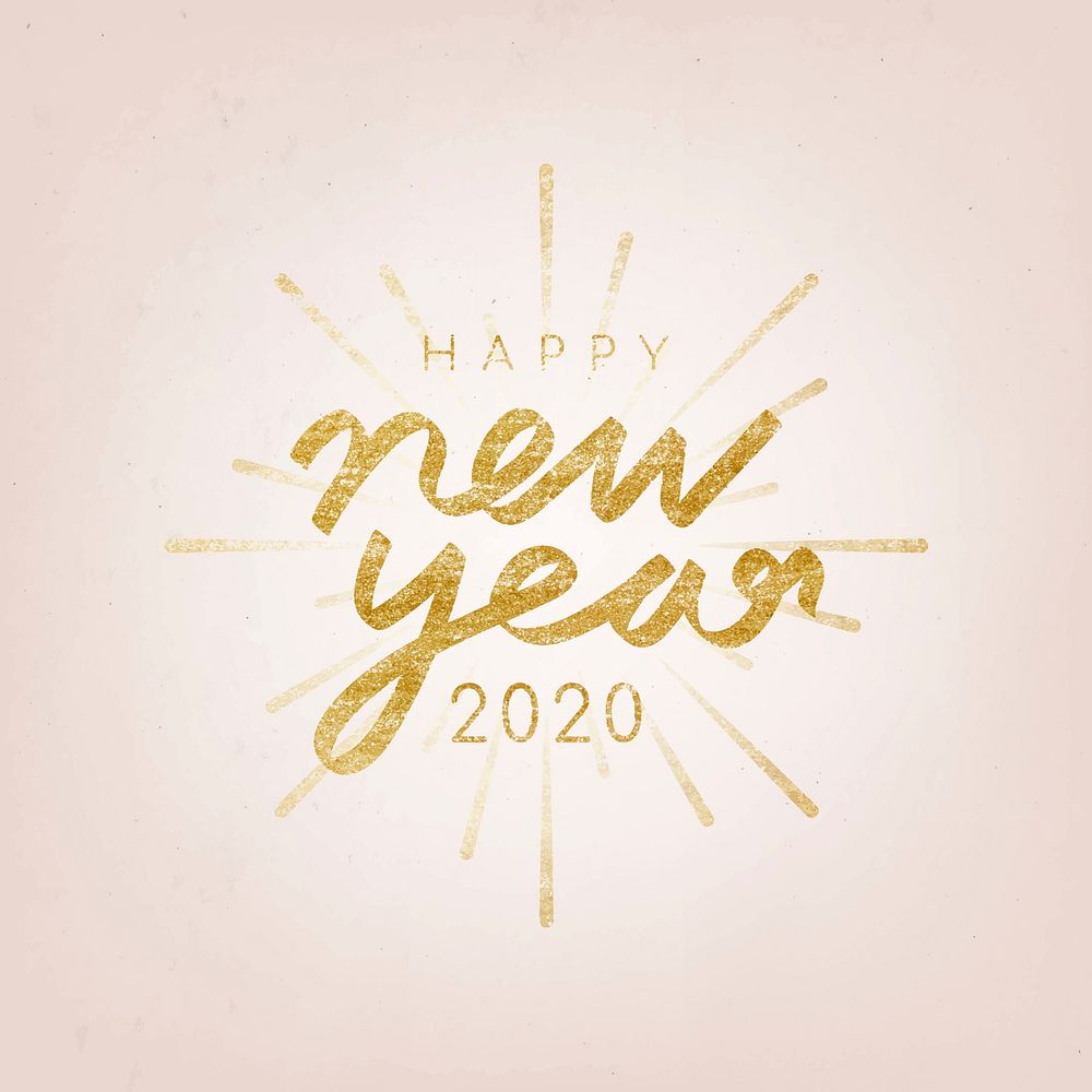 Happy New Year 2020 vector