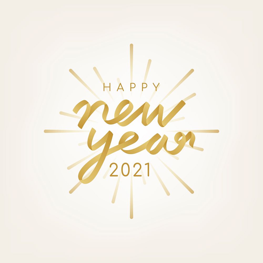 Happy New Year 2021 vector