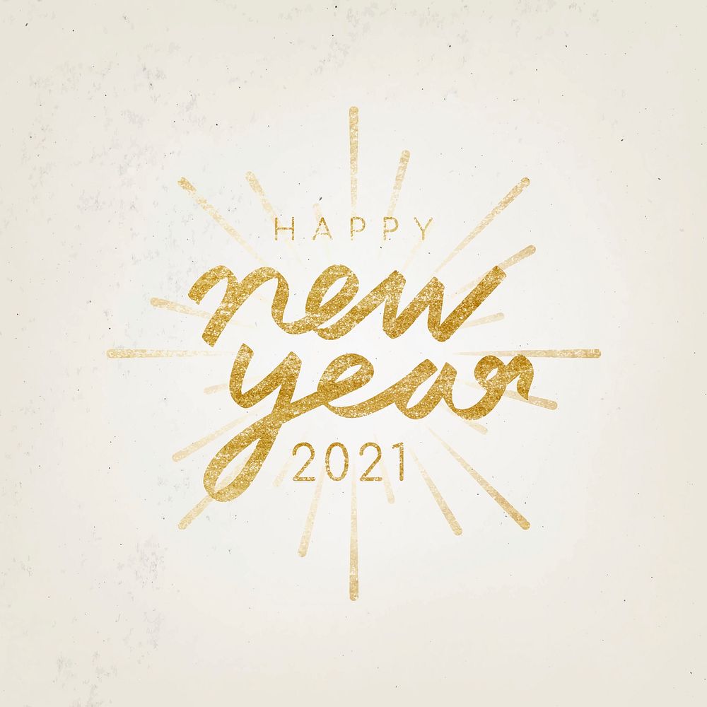 Happy New Year 2021 vector