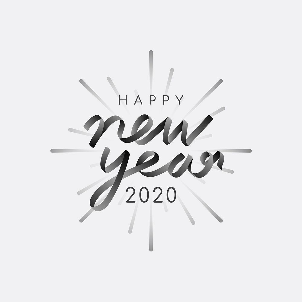 Happy New Year 2020 vector