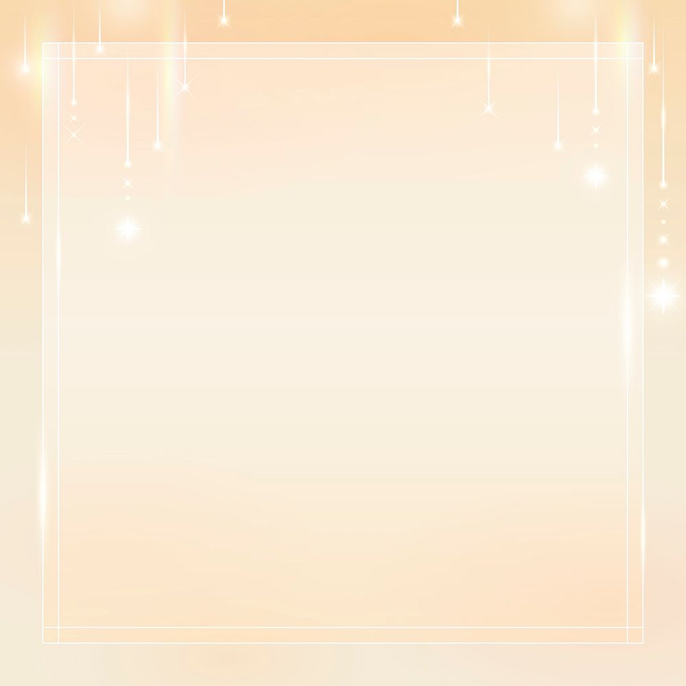 Square gold frame background vector