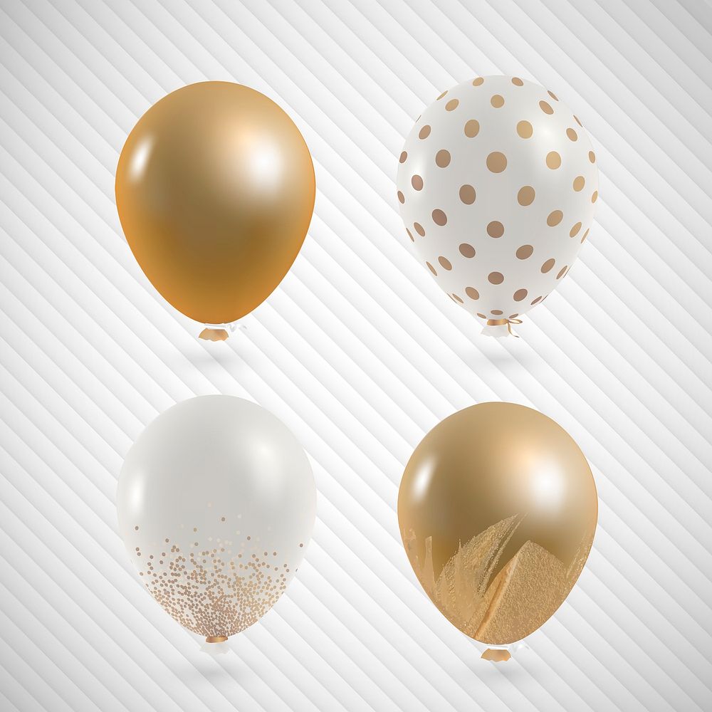 Elegant party balloons set