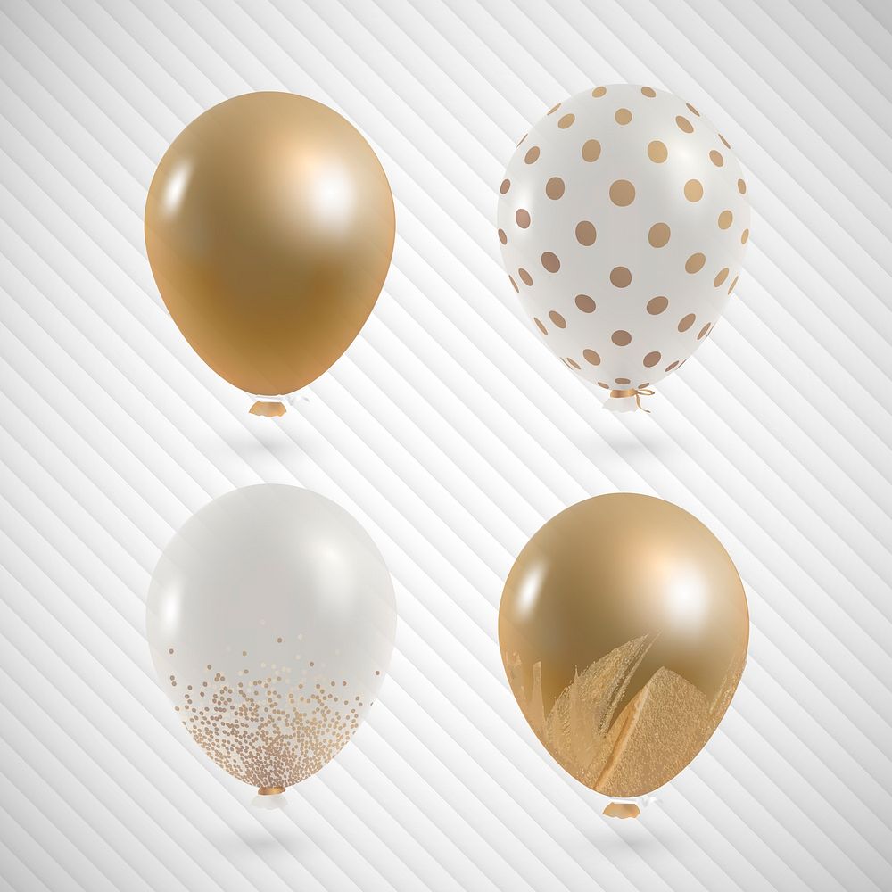 Elegant party balloons set vector