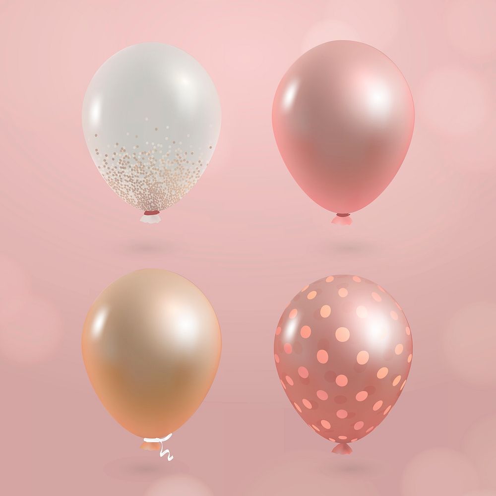Elegant party balloons vector
