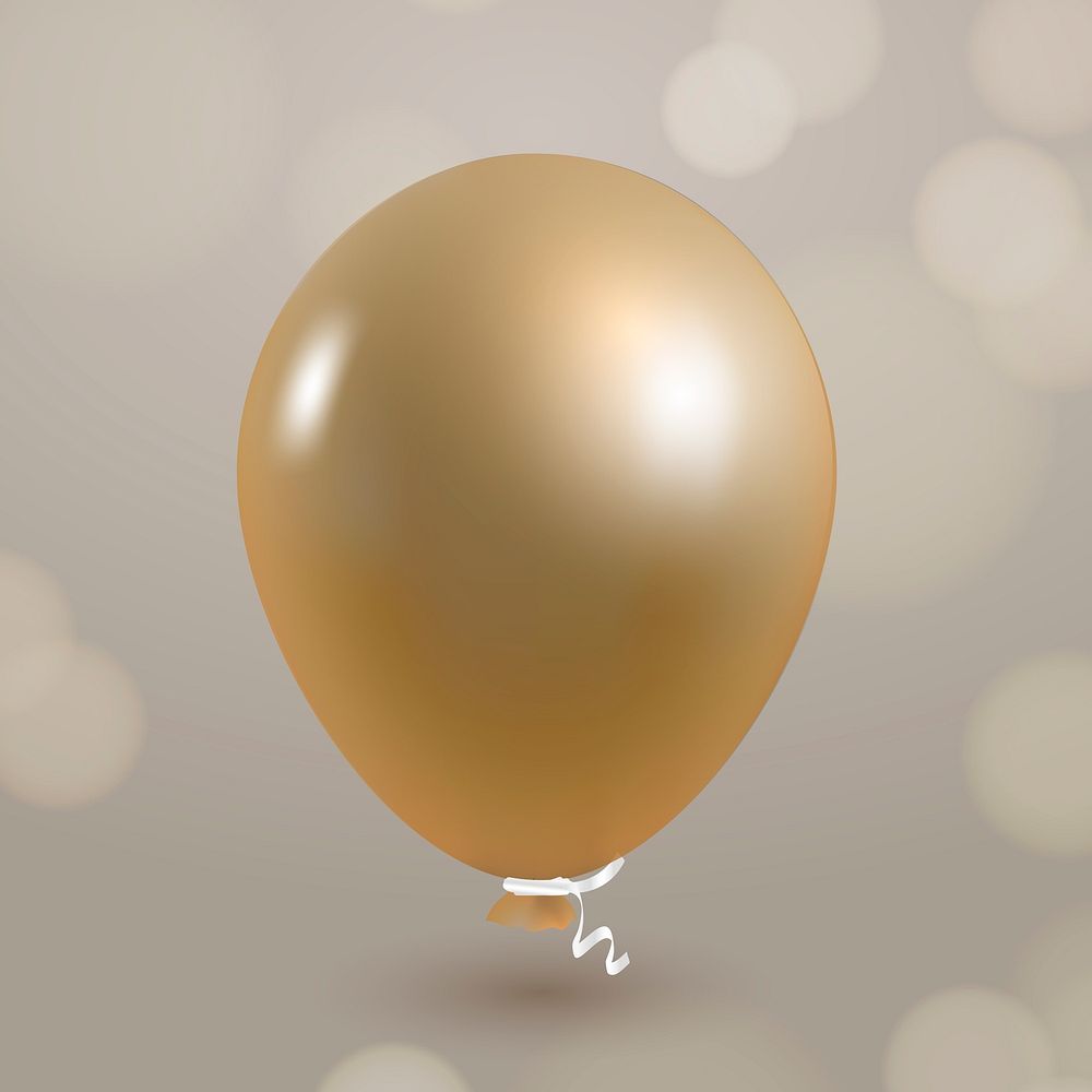 Gold glitz balloon vector