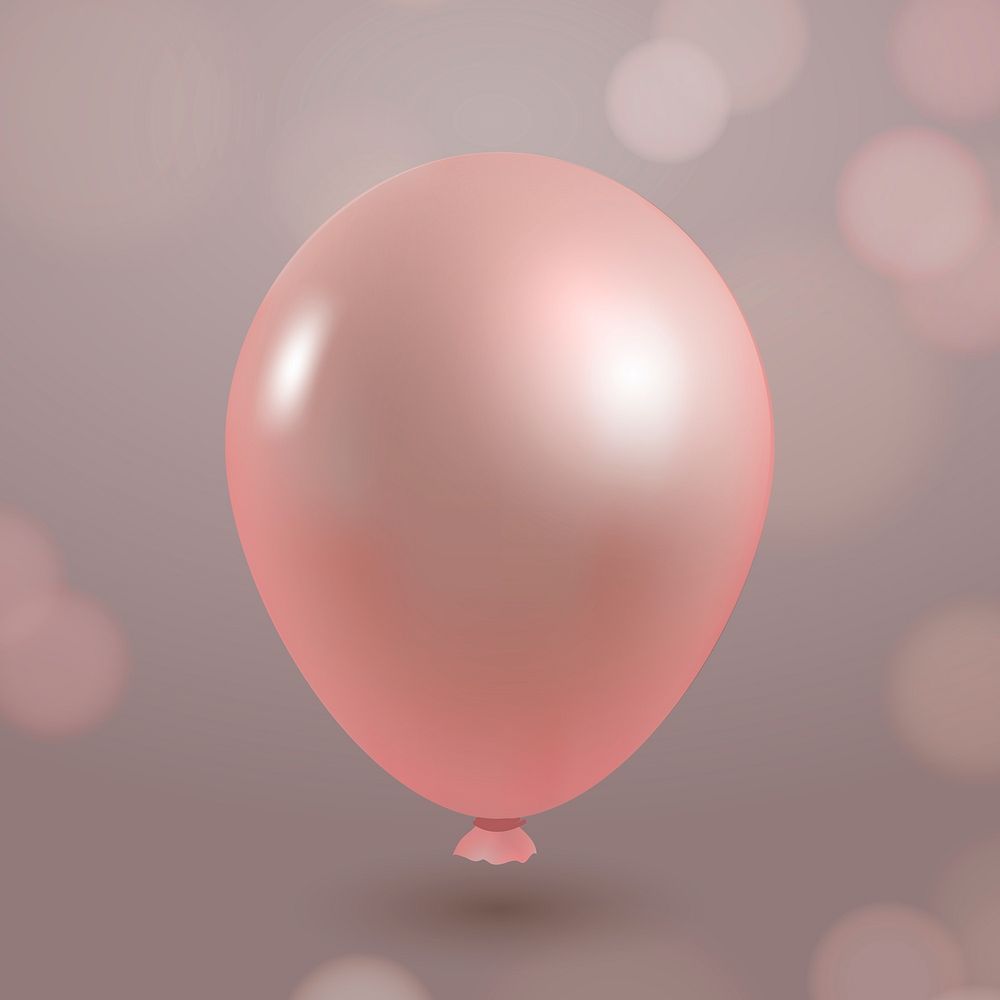 Pink glitz party balloon vector
