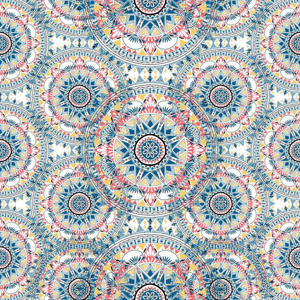 Boho mandala pattern style graphic vector