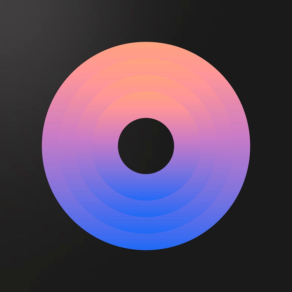 Colorful ring gradient element vector