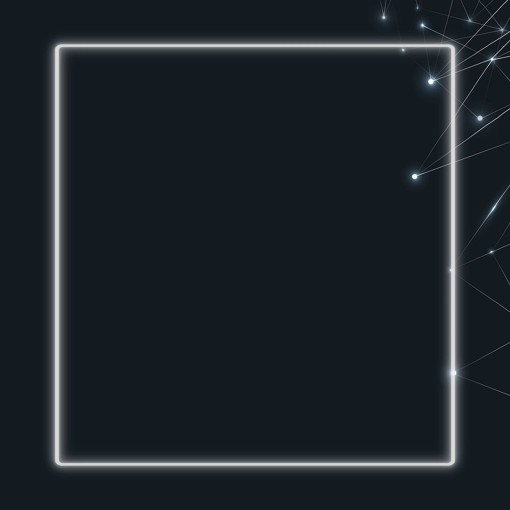 Polygon patterned on dark background square social template illustration