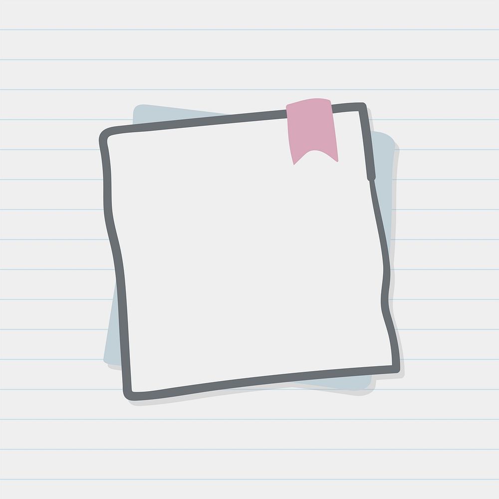 Blank paper note illustration