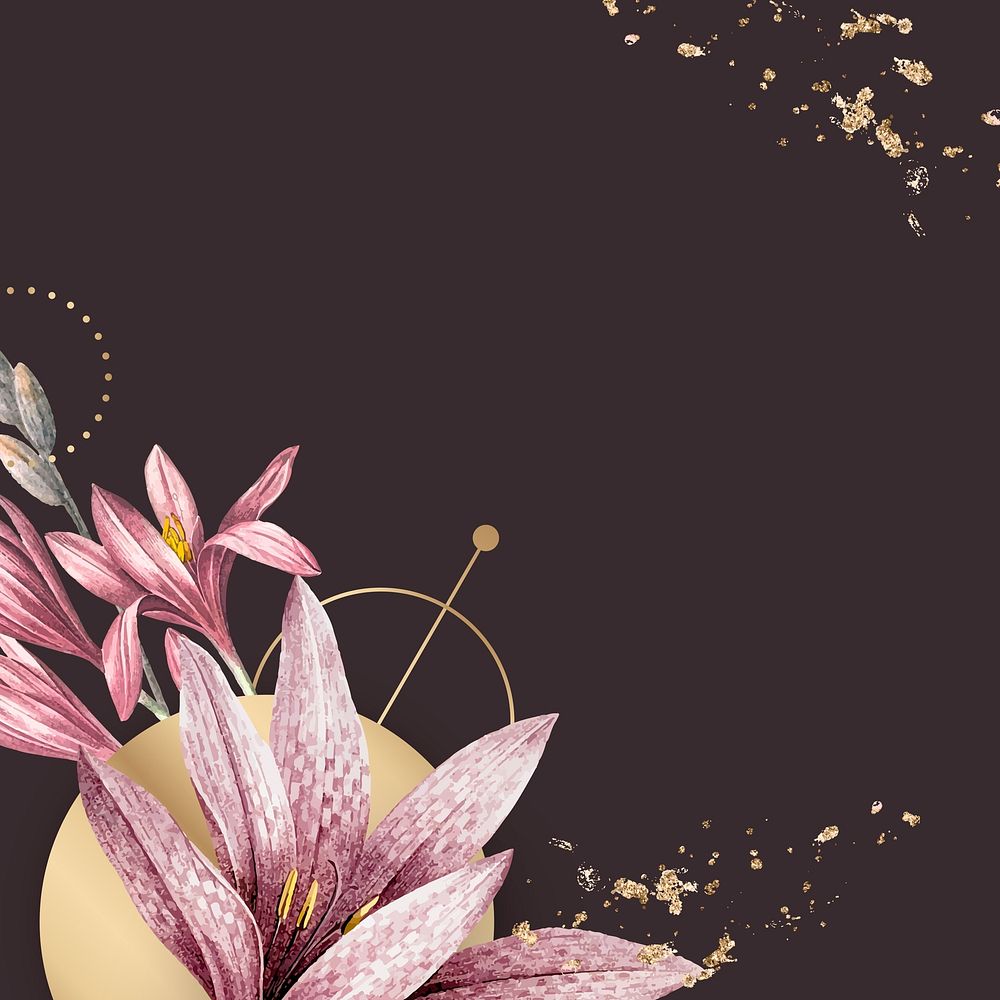 Pink amaryllis pattern background vector