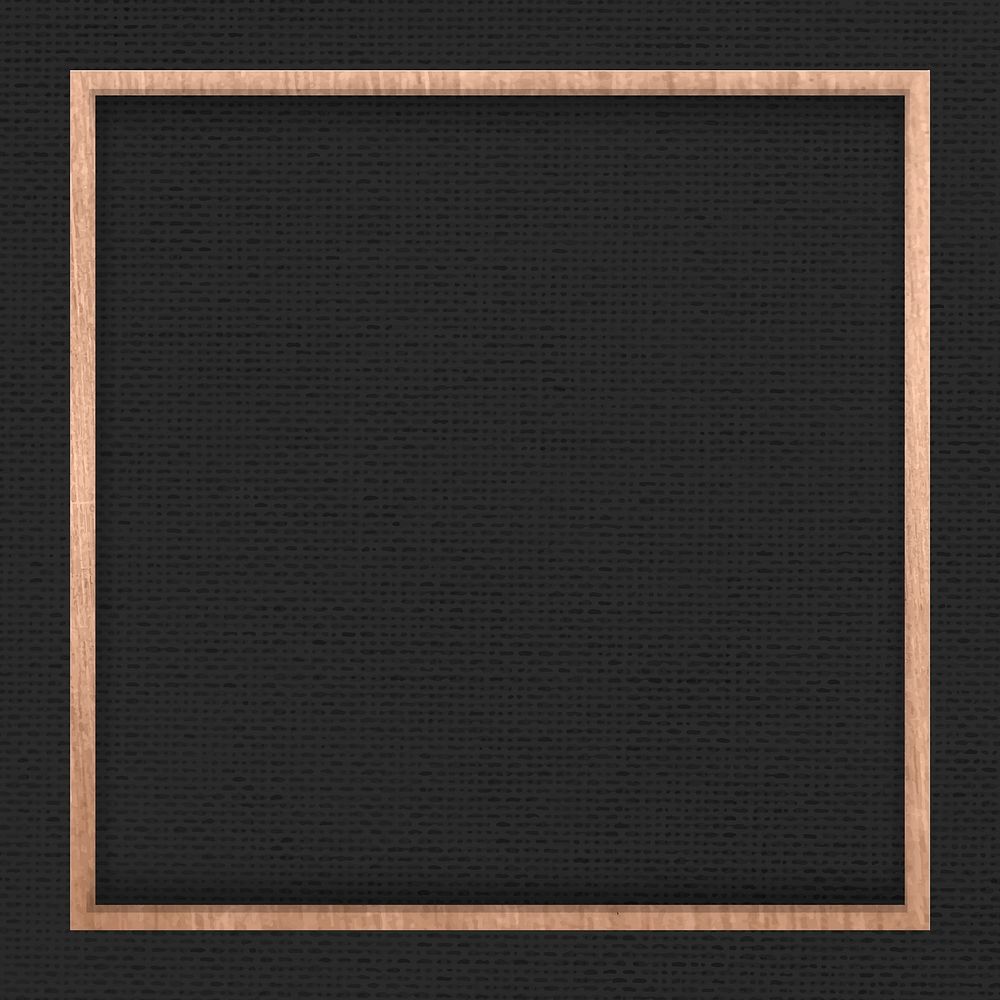 Wooden frame on black fabric textured background vector