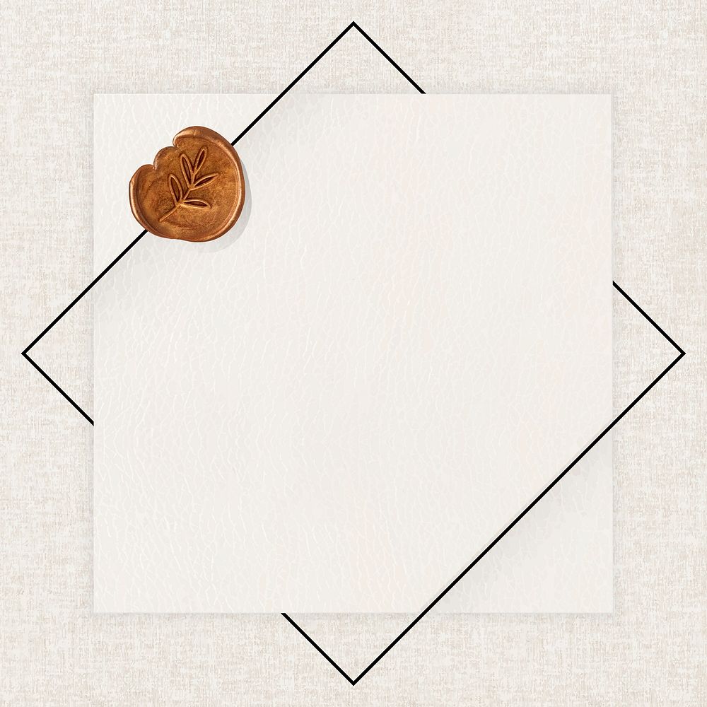 Beige card on fabric textured background vector