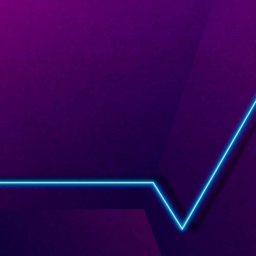Blue glowing line on purple background vector