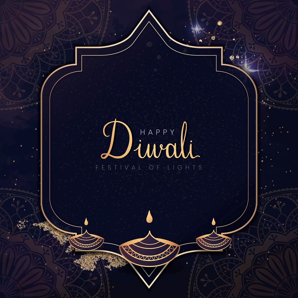 Happy Diwali festival pattern vector