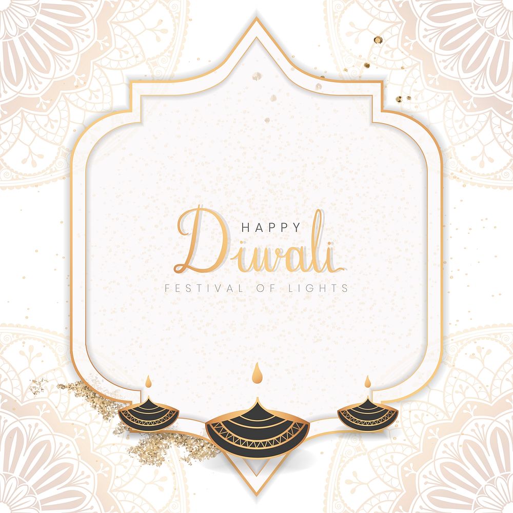 Happy Diwali festival pattern vector