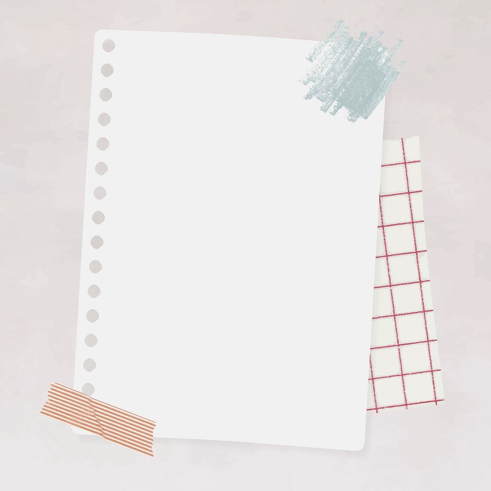 Blank white notepaper template vector