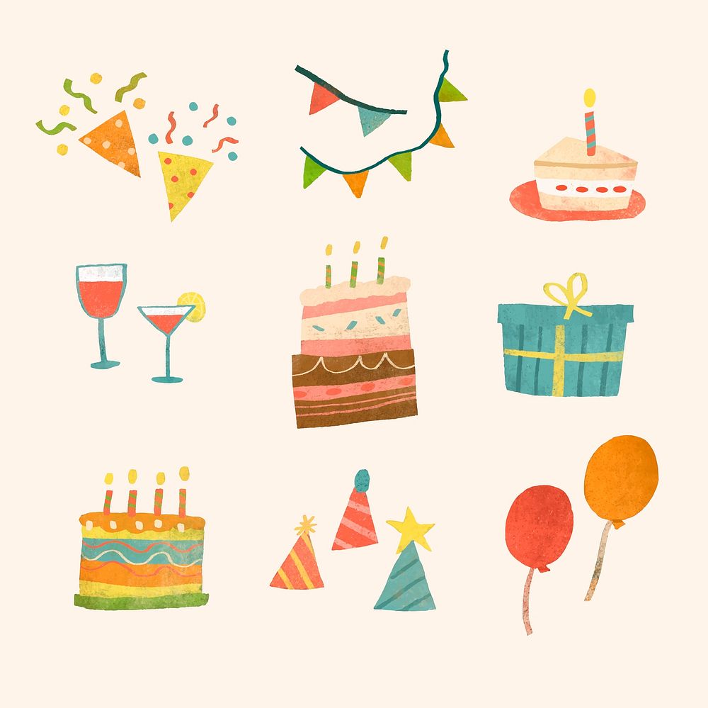 Party doodle celebration design vector