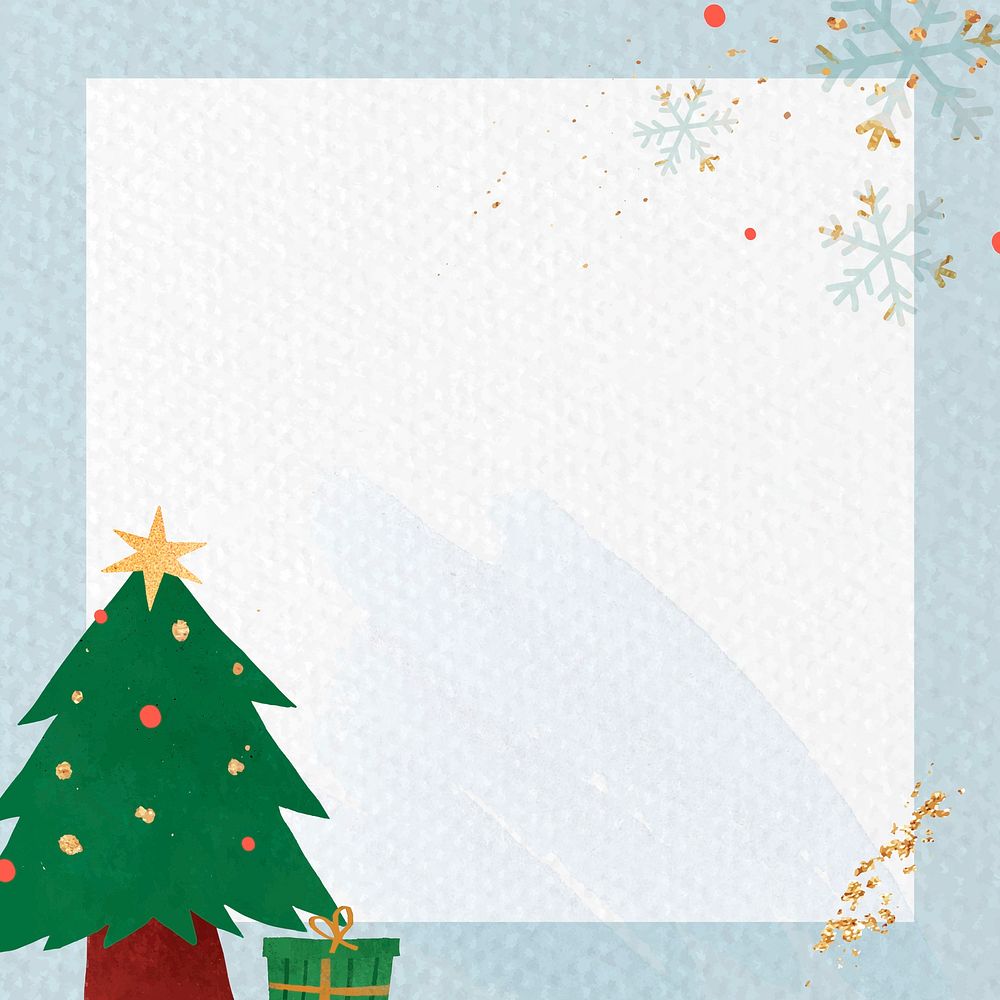 Christmas tree on blue background vector