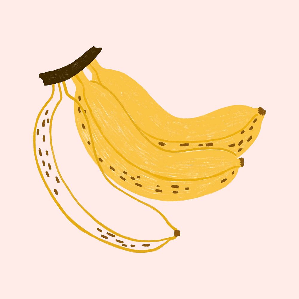 Hand drawn banana design resource vector