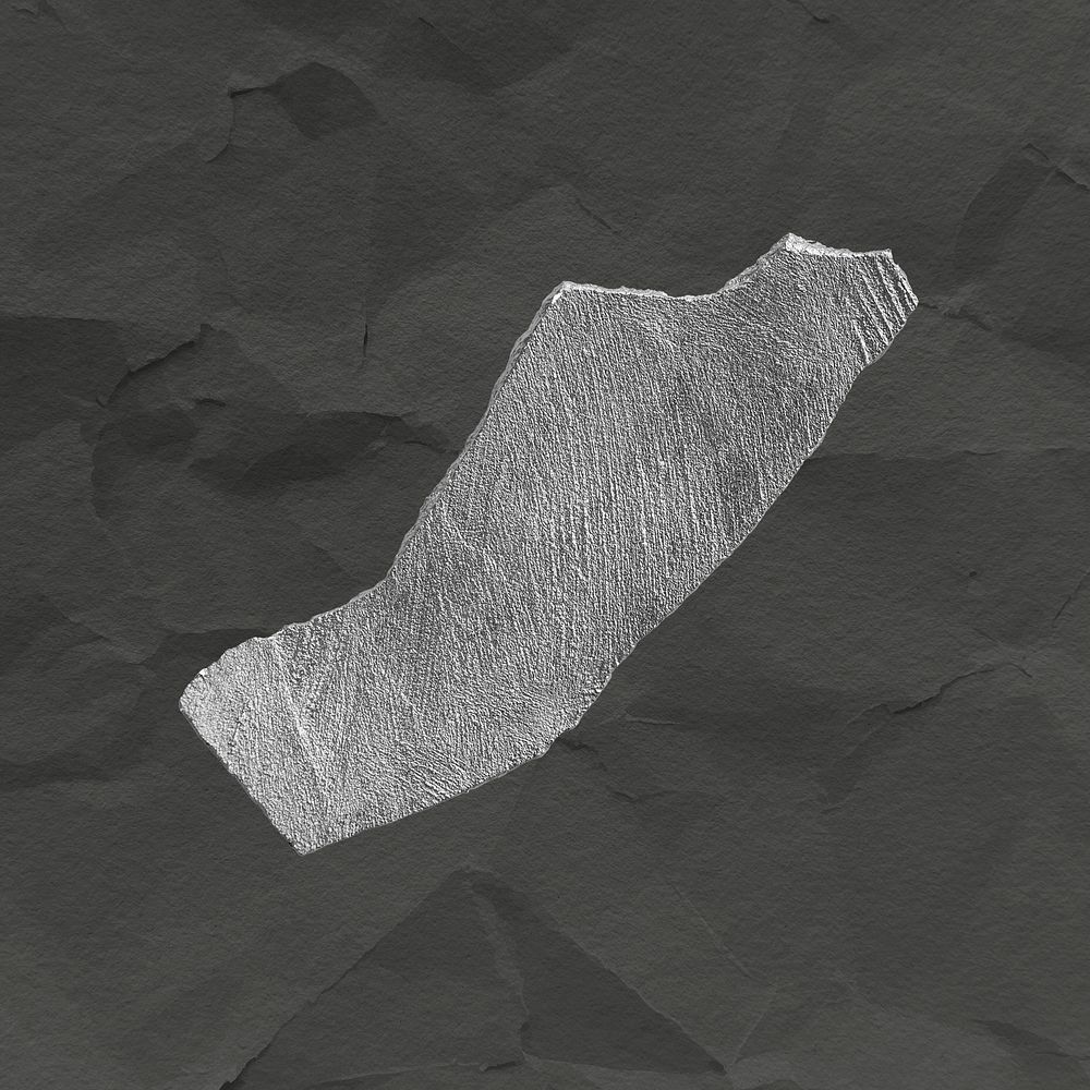 Rough gray texture design element on wrinkled paper background mockup